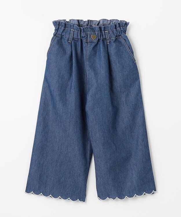 ANY KIDS デニム ワイド パンツ ネイビー