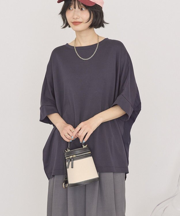 AMERICAN HOLIC 異素材コクーンプルオーバー Navy