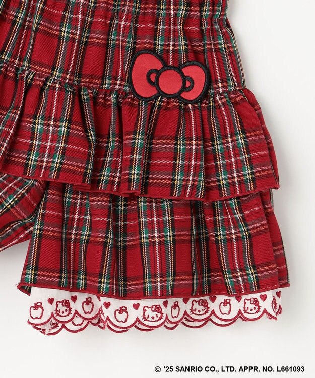 ANY KIDS 【ハローキティ×ANY KIDS】チェックキュロット レッド