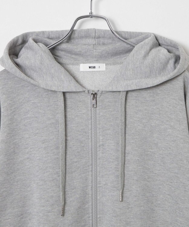 WEGO 【SCHOOLITEM】ルーズフィットジップパーカー 杢グレー