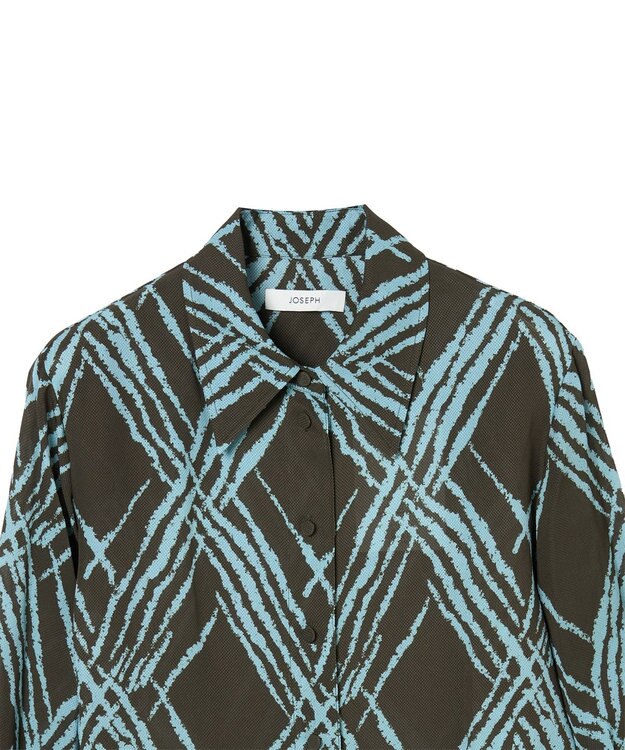 JOSEPH オープンウィーブ　ブラウス Palm Leaf/Chambray