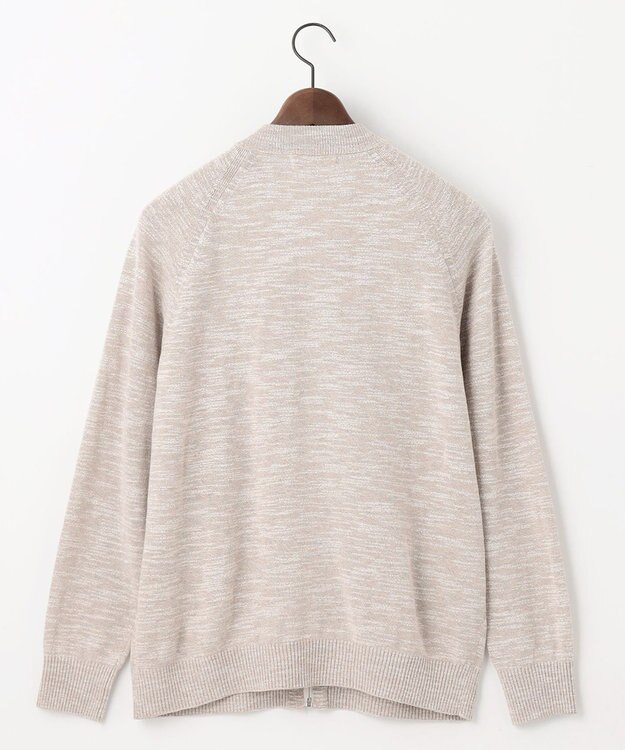 JOSEPH ABBOUD 【イタリア糸使用/清涼感/軽い/洗える】スラブギマニット ジップ ジャケット ベージュ系