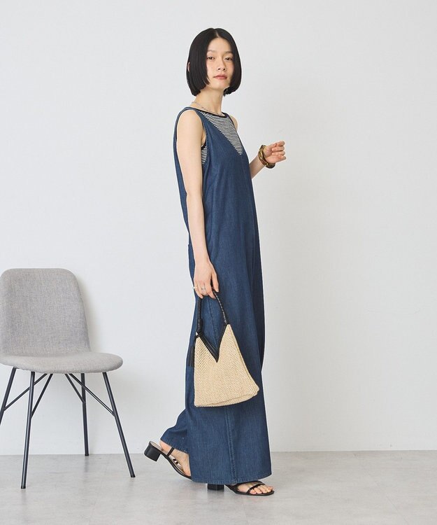 AMERICAN HOLIC バックリボンデニムオールインワン One Wash