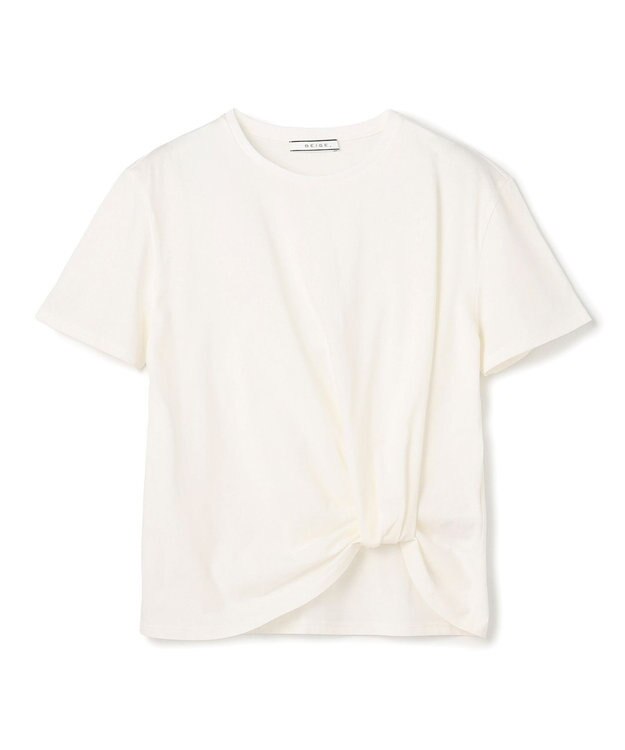 BEIGE， CERUSSITE / フォルムタック ドレープTシャツ White