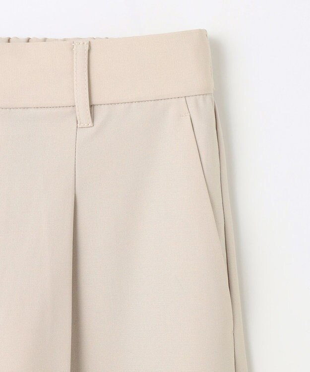 ANY L 【洗濯機可/ストレッチ/ウエストゴム/セットアップ可】イージーケアワイドパンツ ベージュ