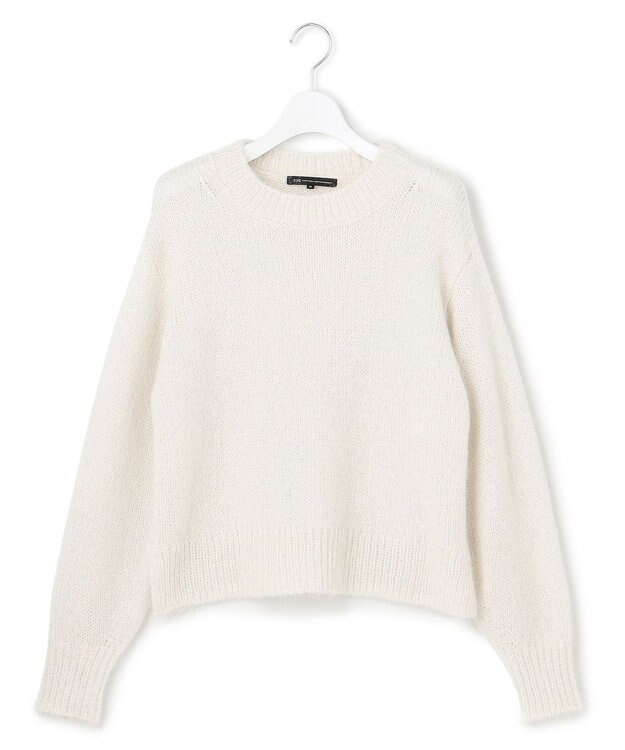 23区 【Oggi2月号掲載/洗える】スパングル クルーネック ニット ホワイト系