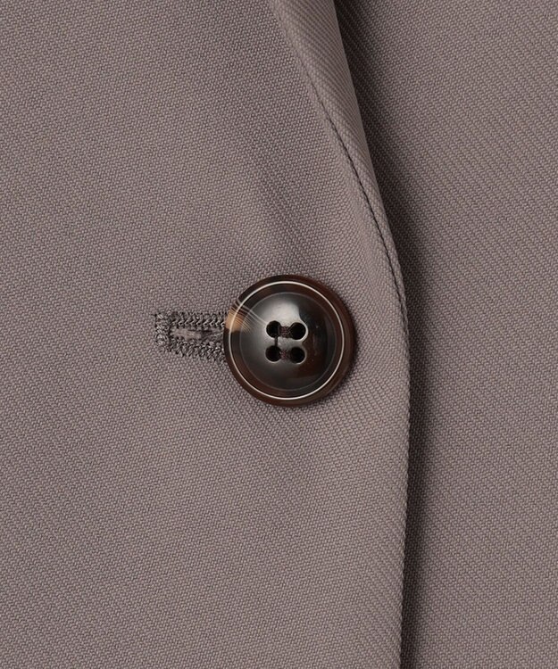 Feroux 【洗える】バックペプラム ジレ ライトグレー系