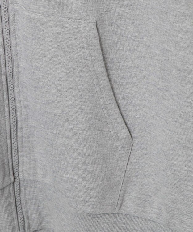 WEGO 【SCHOOLITEM】ルーズフィットジップパーカー 杢グレー