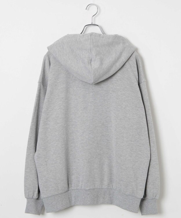 WEGO 【SCHOOLITEM】ルーズフィットジップパーカー 杢グレー