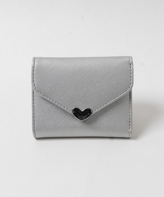 WEGO ハートレターミニウォレット シルバー