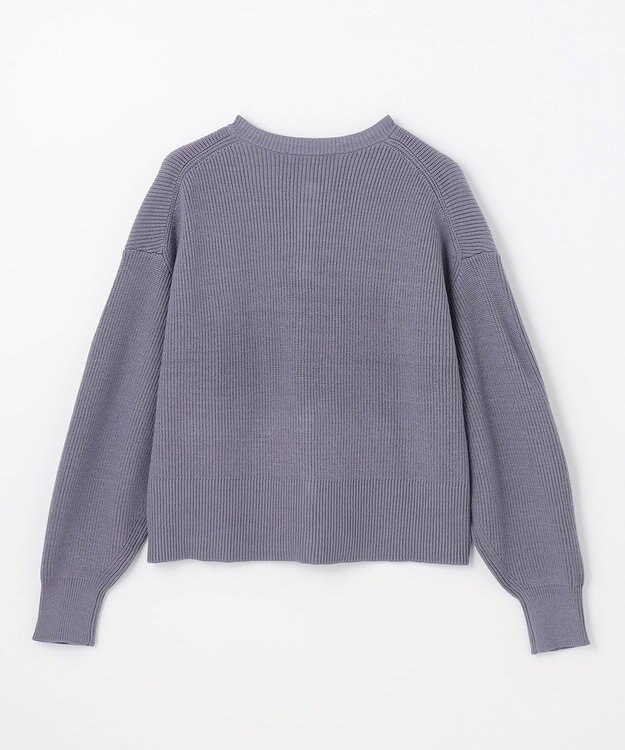 ANY 【手洗い可】パールカーディガン ブルーグレー