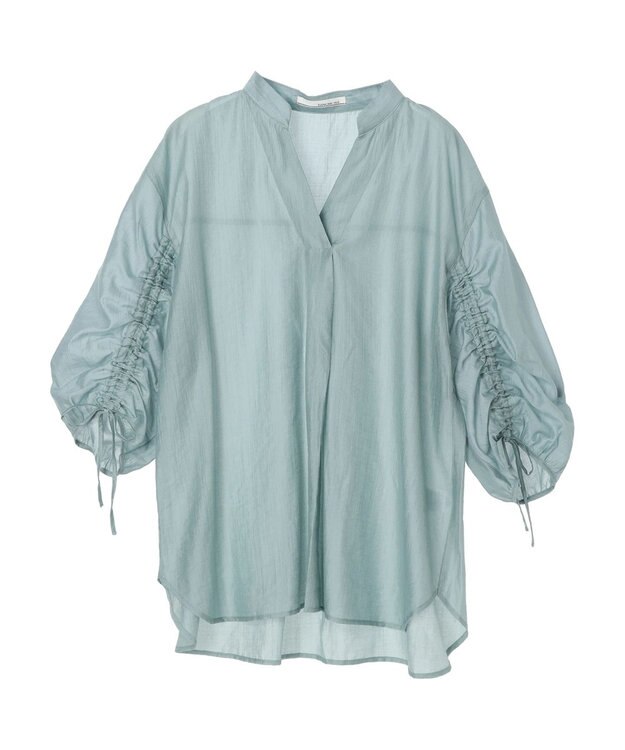 Green Parks ・ＥＬＥＮＣＡＲＥ　ＤＵＥ　ドロストスリーブチュニック Sax