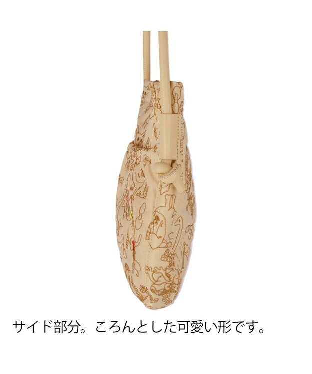 tsumori chisato CARRY 森のどうぶつ刺繍 ショルダーバッグ ベージュ