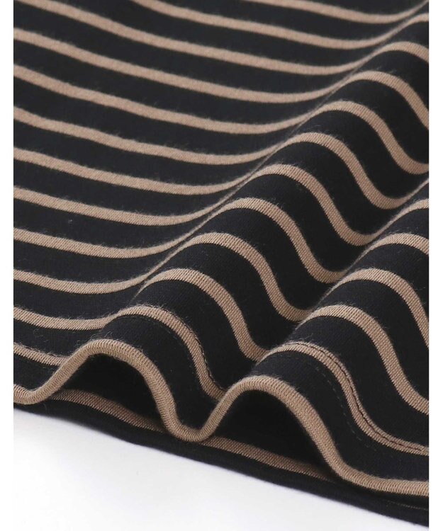 une nana cool 【綿混】ポンチボーダーパジャマ ブラウン