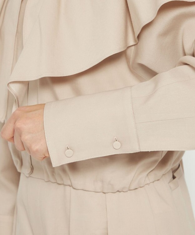 uncrave 【手洗い可】シャンブレー ラッフル ブラウス（uncrave WHITE） エクリュ