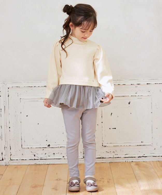 ANY KIDS ドリームストレッチ裏起毛パンツ サックスブルー