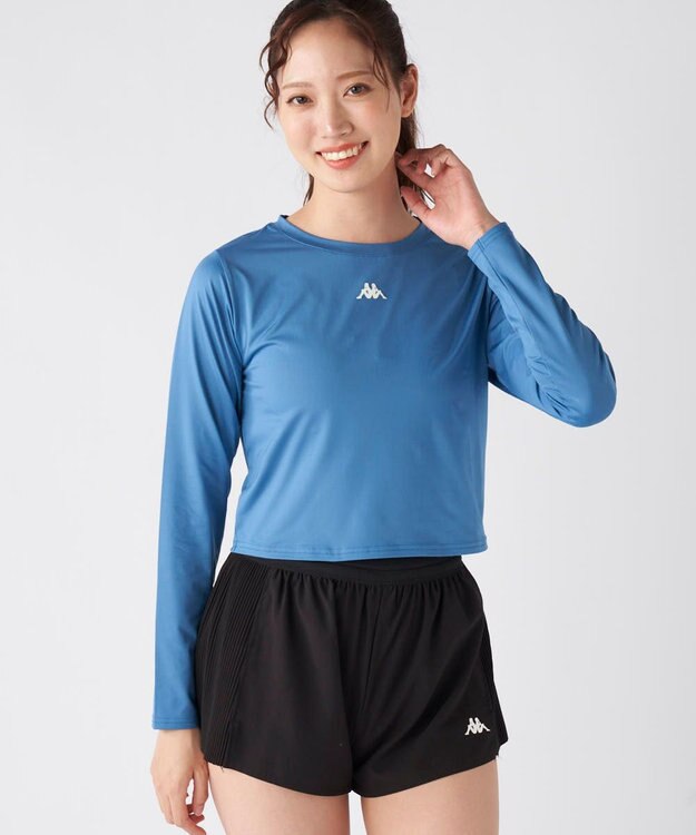 OP／FILA 【Kappa】ショート丈 マルチスポーツTシャツ ブルー