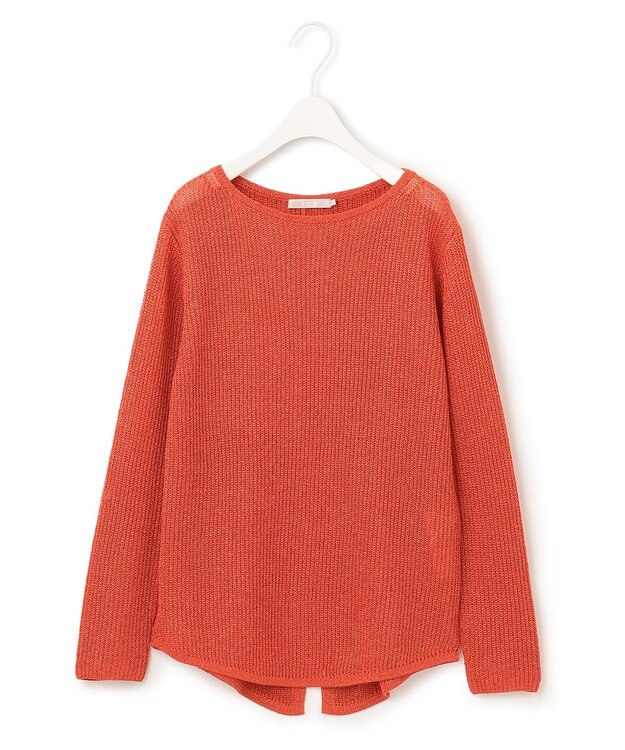 ICB 【WEB限定カラーあり・洗える】ペーパーブレンドシャインニット プルオーバー カーマイン系