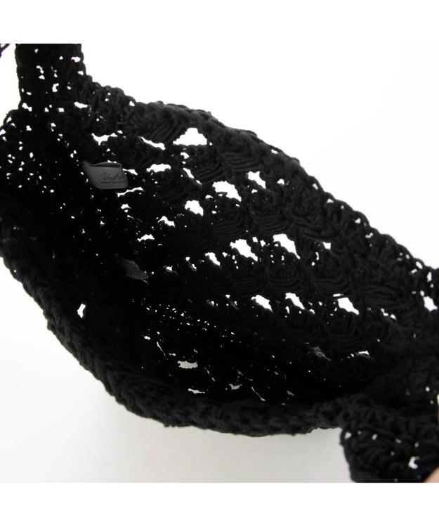 UNBILLION cachecache 柄編みショッパーミニトート ブラック