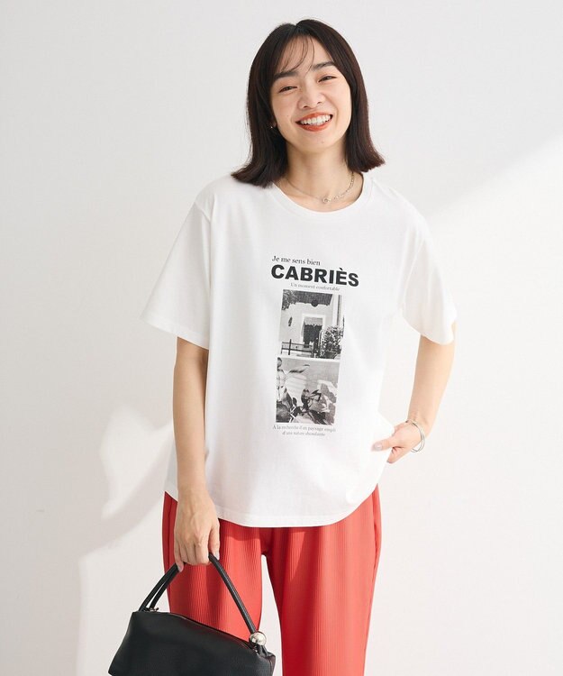 Green Parks アソート柄フォトＴシャツ Off White