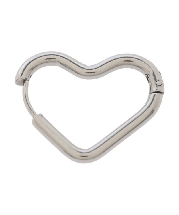 Green Parks ・ＨＡＬＦ　ＴＩＭＥ　サージカルハートフープピアス Silver