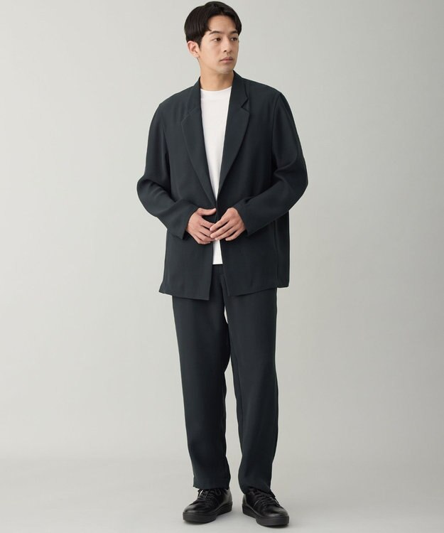 UNFILO MENS ダブルクロス イージーパンツ チャコールグレー