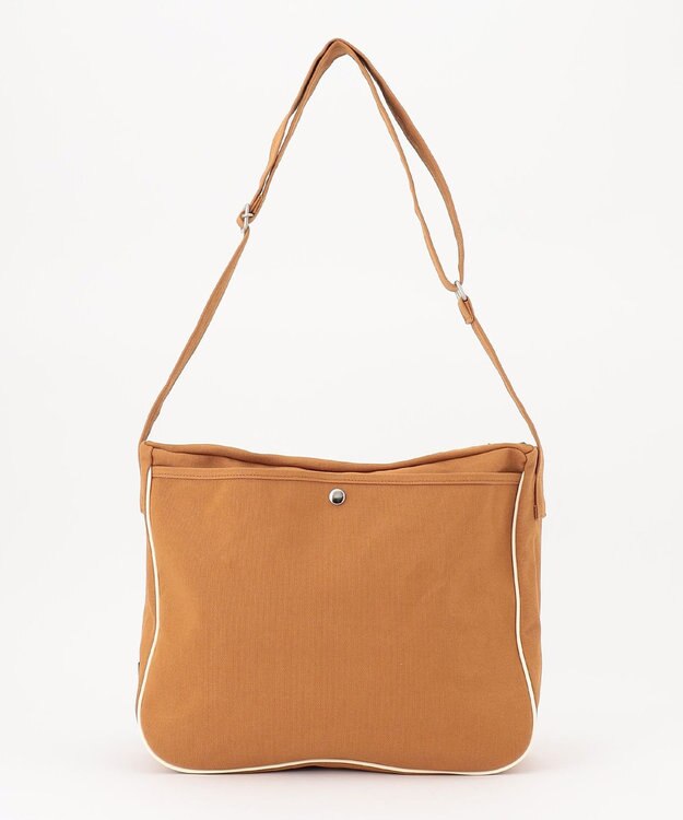 YUSHI ARLE - FLAP SHOULDER　帆布ショルダーバッグ キャメル