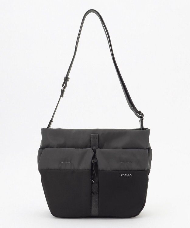 Y'SACCS ドローストリング コンビカラーショルダー ダークグレー