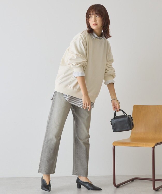 AMERICAN HOLIC バックギャザー裏毛スウェット Ivory