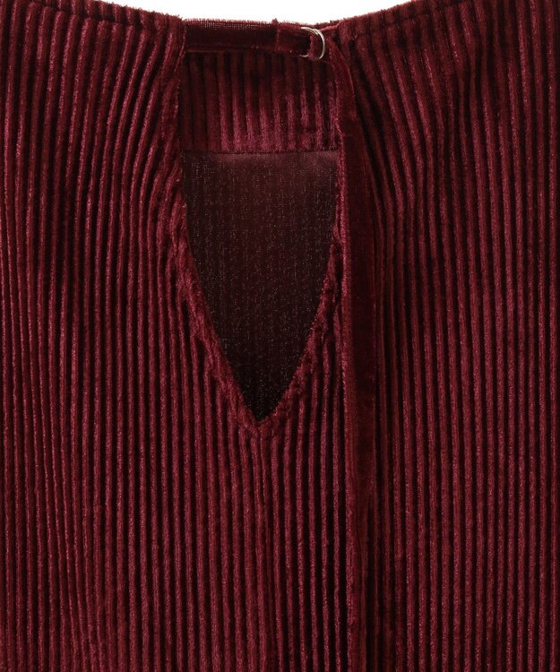 Green Parks ベロアプリーツキャミワンピース Charcoal Gray