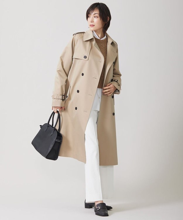ICB 【撥水加工】ＴＣシャンブレーツイル トレンチコート ベージュ系