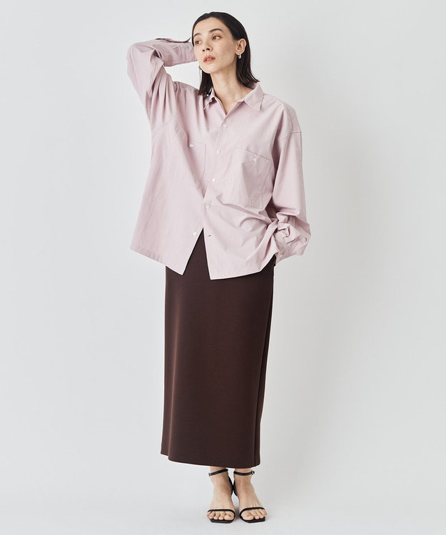 UNFILO 【野呂佳代さん着用】BEAUTY FORM JERSEY Iラインスカート [NEW]ブラウン