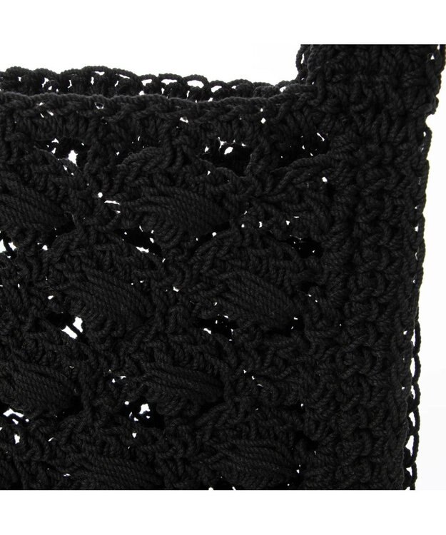 UNBILLION cachecache 柄編みショッパーミニトート ブラック