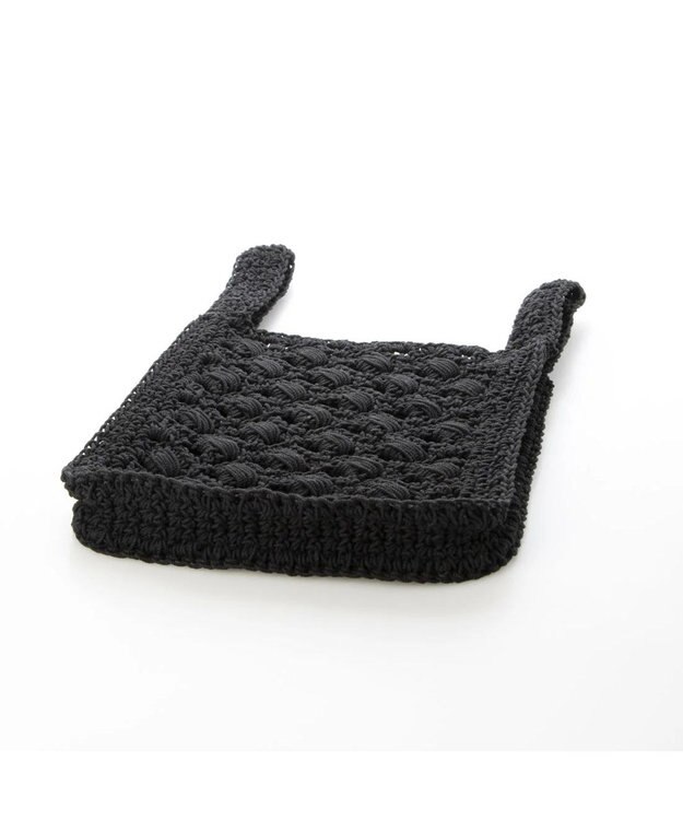 UNBILLION cachecache 柄編みショッパーミニトート ブラック