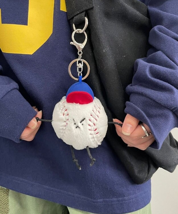 WEGO スポーツボールぬいぐるみキーホルダー ホワイト