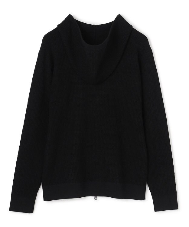 JOSEPH HOMME 【新柄】  ヴィスコースリンクス　ジップアップニットフーディー ブラック系