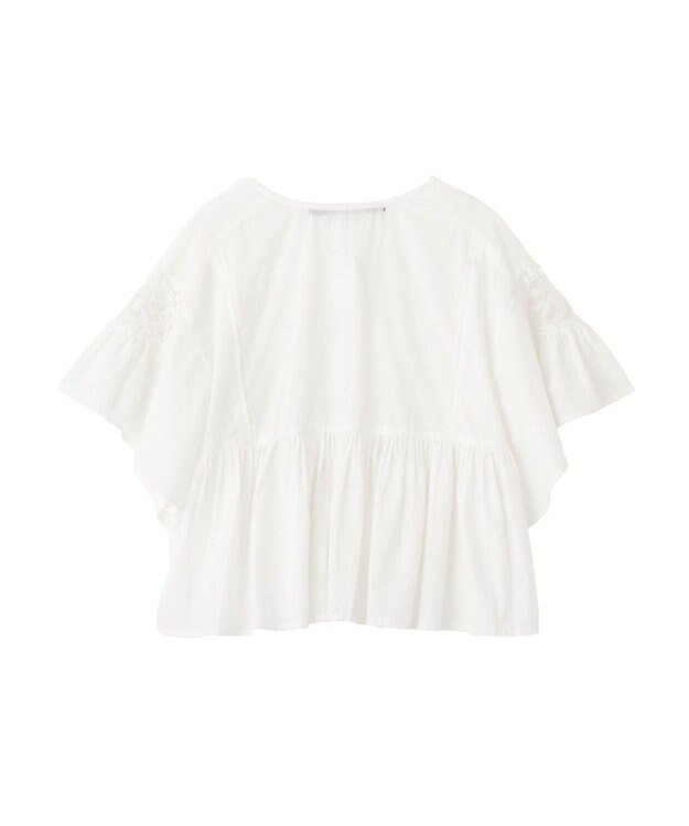 YECCA VECCA 刺繍レースブラウス Off White