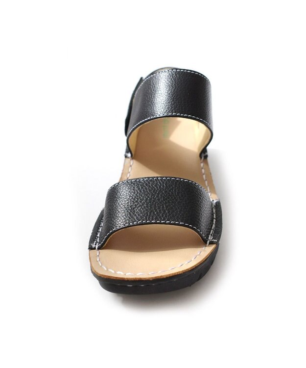 Pointer 本革 超軽量2WAY ツーバンドサンダル ブラック