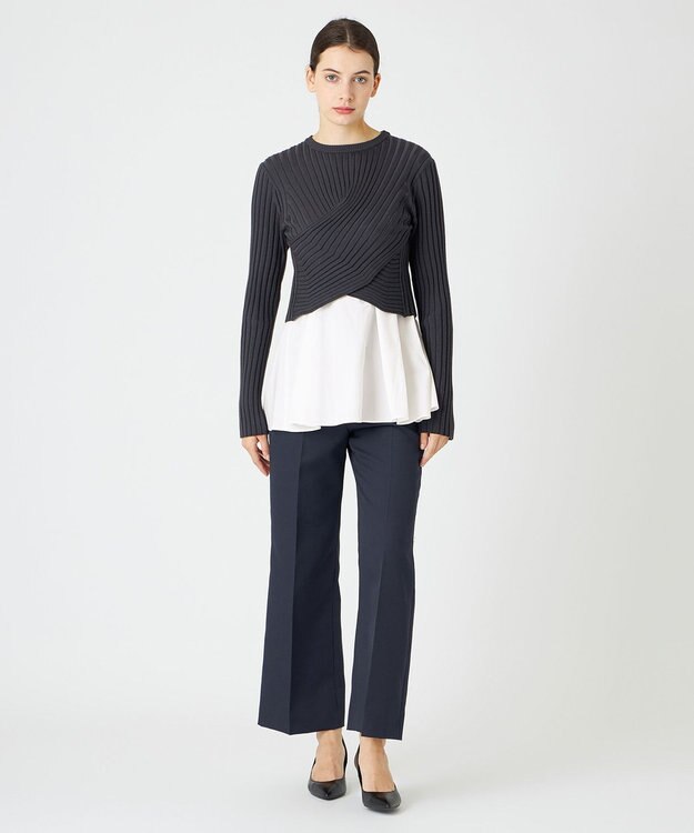 BEIGE， ROULE / ワイドストレートパンツ Navy