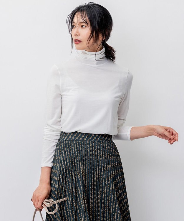 23区 S 【洗える】ベアタートル シアー カットソー ホワイト系