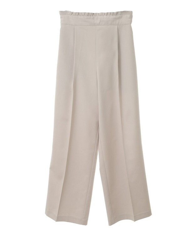 earth music&ecology ウエストフリルワイドパンツ Beige