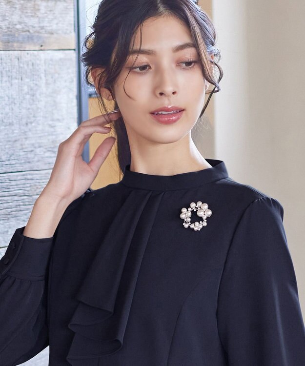 Tiaclasse ランダムパールサークルブローチ シルバー