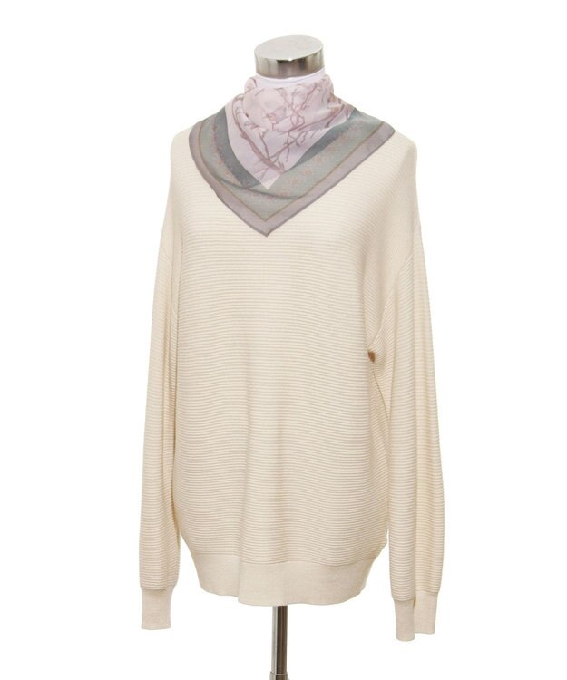 MOONBAT 【WEB限定】PAUL & JOE ACCESSOIRES シルクシフォンスカーフ 58×58cm ビリジアン(Birds on Branch)