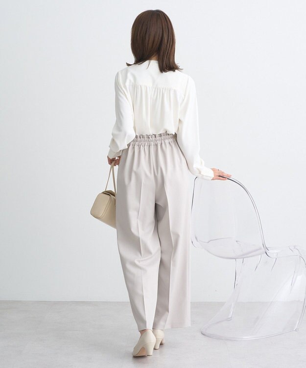 earth music&ecology ウエストフリルワイドパンツ Beige