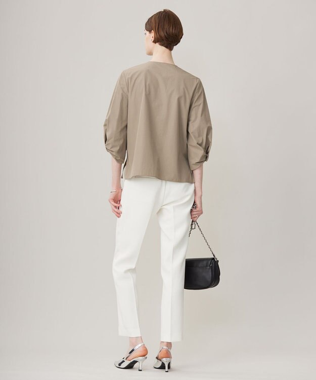 ICB 【洗える】トリプルクロスツイル スティックパンツ オフホワイト系