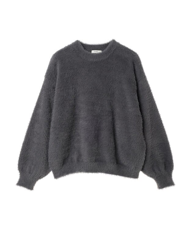 earth music&ecology ロングシャギーハイネックプルオーバー Gray