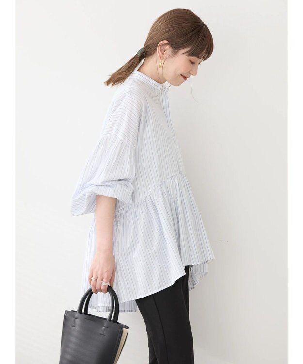 AMERICAN HOLIC サラックール／ＵＶカットティアードブラウス Off White