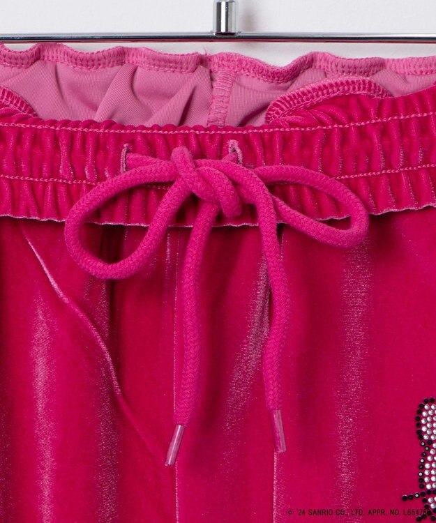 WEGO 【サンリオ】HELLOKITTYコラボベロアパンツ ピンク