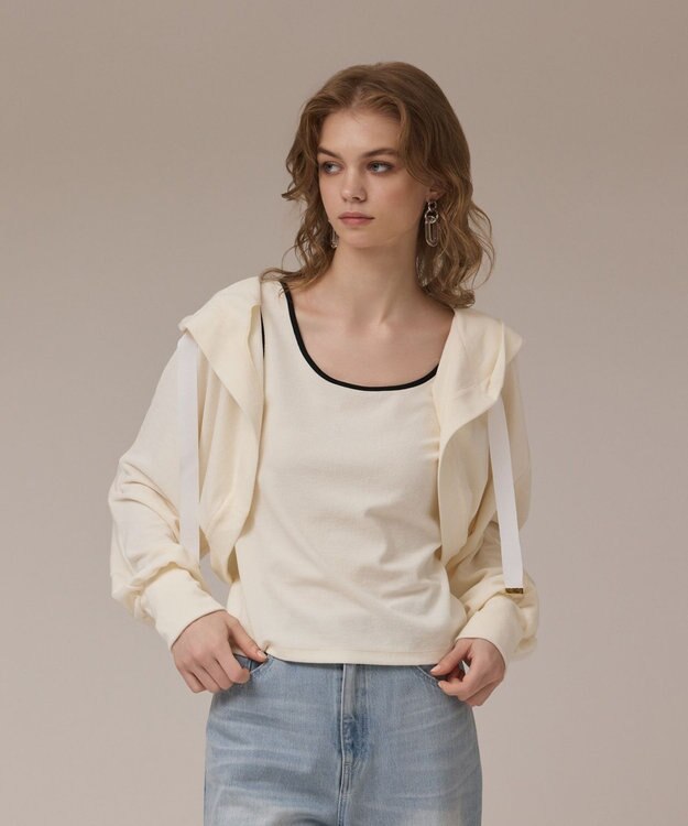 GRACE CONTINENTAL ルーズパーカーsetトップ キナリ