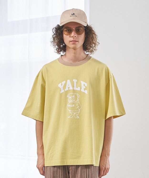 J.PRESS YORK STREET 【UNISEX】YALEアーチロゴ Tシャツ イエロー系